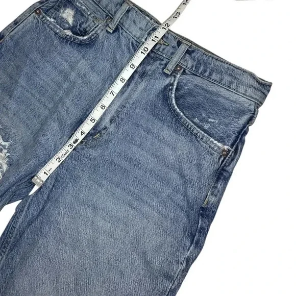 We The Free Lita Distressed Cropped Jeans in Yosemite Blue - Size 27 - Picture 5 of 6